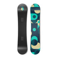 Top and bottom view of an out-of-stock snowboard with toggle-style graphic artwork